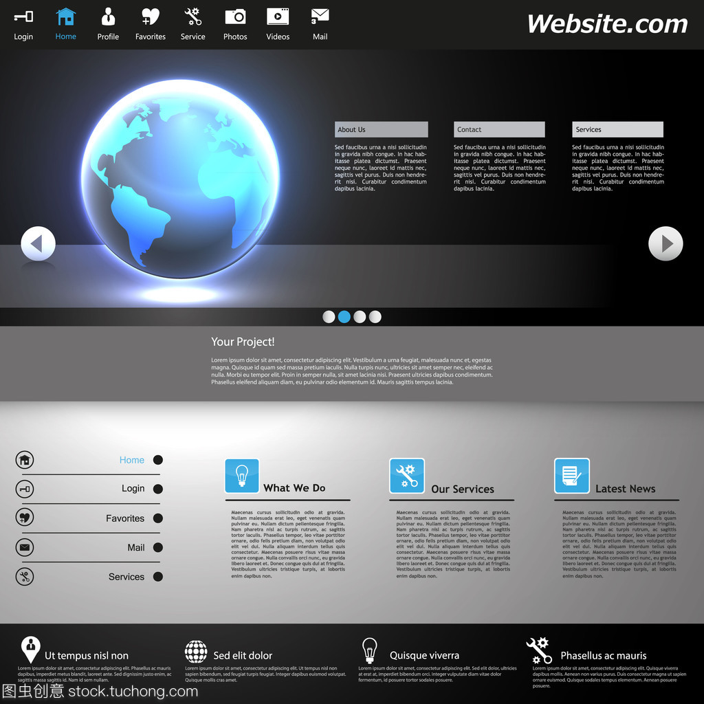 現代商務網站模板的設計思路與實現